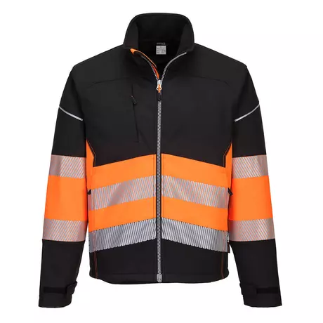 PW3 Hi-Vis softshell kabát (narancs-fekete)